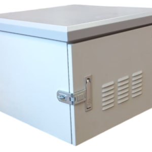 Rack Exterior  6 UR x 19" Prof x 600mm Muro / Poste Incl.2 Extractores con Termostato de Temperatura.