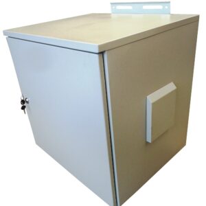 Rack  Exterior Galvanizado  6 UR  x 19" x Prof 600mm  Muro/Poste, Incluye 1 Ventilador 220vac y 1 Termostato