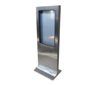 Totem Publicitario para TV desde 32" a 85" en Acero Inoxidable