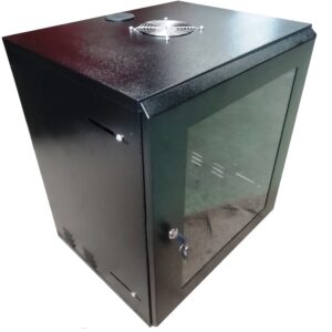 Gabinete Rack 12UR x 19" x 400mm Lat Comp Puerta Met. Visor Acrilico